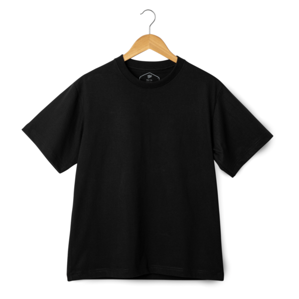 Round Neck Half Sleeve T-Shirt – Black